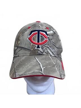 Minnesota Twins Strap Back Hat Cap Realtree Camo MLB Baseball Mens One Size